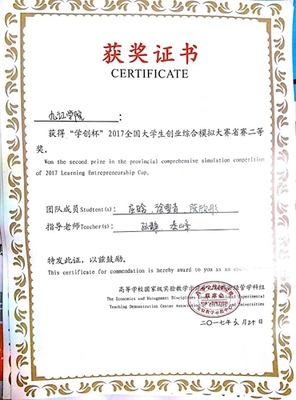 經管學院學子在2017&ldquo;學創(chuàng)杯&rdquo;全國大學生創(chuàng)業(yè)綜合模擬大賽江西省賽中喜獲佳績